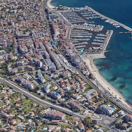 Lägenhet Golfe Juan - 5min Des Plages - Parking Privee - Piscine Rooftop