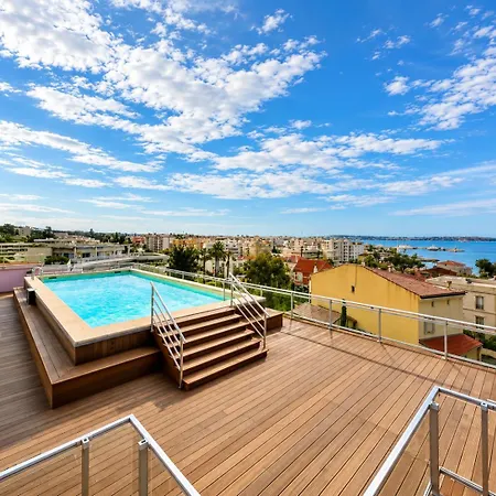 Golfe Juan - 5min Des Plages - Parking Privee - Piscine Rooftop